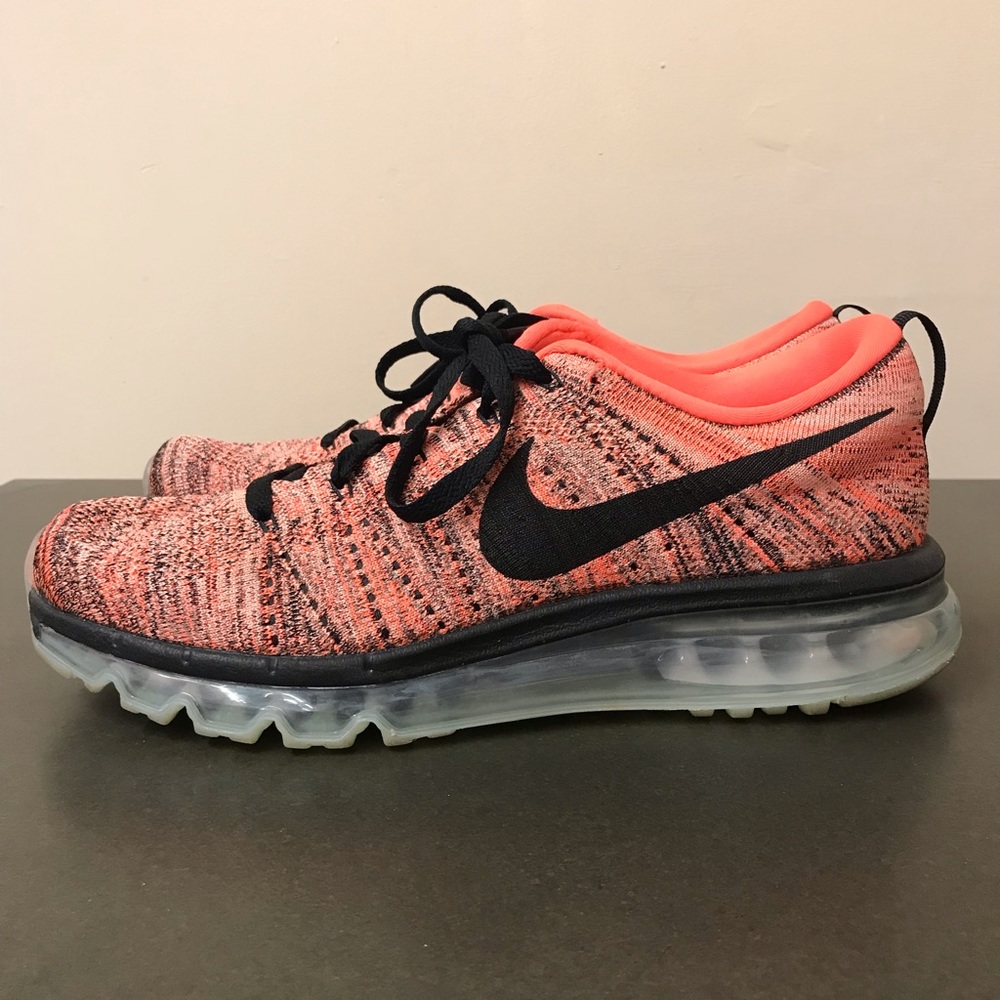 Nike air max flyknit orange and black 2016
